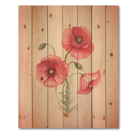Designart - Retro Poppy Flowers